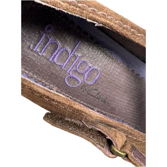 INDIGO by Clarks Brown Suede Mary Jane Spool Heel Pumps - Picture 2 of 11